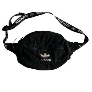 Adidas Black and White Logo Waist Pack